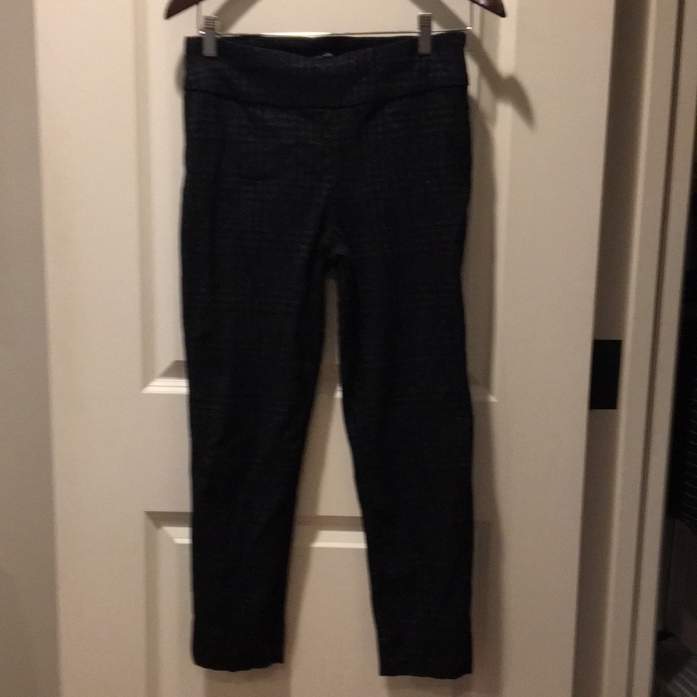 ZAC & RACHEL PullOn plaid tweed stretch straight leg pants wide waistband size8P